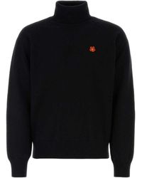 KENZO - Boke Flower Embroidered Roll-Neck Knit Jumper - Lyst