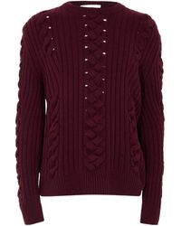 McQueen - Alex Cable Crew Neck Jumper - Lyst
