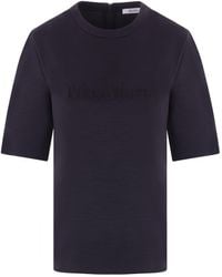 Max Mara - Zip Detailed Crewneck T-Shirt - Lyst