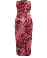Emilia Wickstead - Adalina Floral Strapless Midi Dress - Lyst
