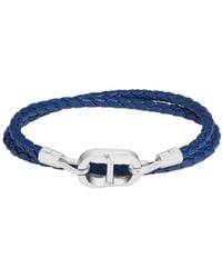 Dior - Cd Icon Braided Leather Double Bracelet - Lyst