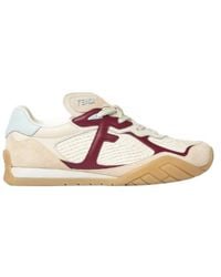 Fendi - Wave Pulse Leather Low-Tops Sneakers - Lyst