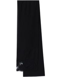Dolce & Gabbana - Silk And Lace Stole With Floral Embroidery - Lyst