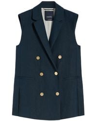 Max Mara - 'S Smmbird Double Breasted Sleeveless Blazer - Lyst