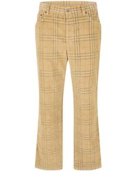 Burberry - Plaid Straight-Leg Trousers - Lyst