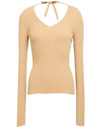 MM6 by Maison Margiela - Lightweight Knitted V-Neck Long Sleeve Top - Lyst