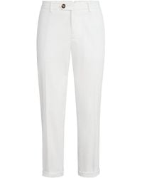Brunello Cucinelli - Garment-Dyed Cotton Gabardine Trousers - Lyst
