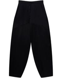Stella McCartney - Decorative Stitch Tapered Satin Trousers - Lyst