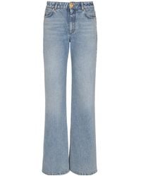 Balmain - Logo Patch Straight-Leg Jeans - Lyst