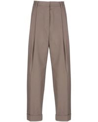 Dries Van Noten - Pleated Turn-Up Hem Trousers - Lyst