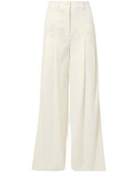 Altuzarra - Pleated Wool Wide-Leg Trousers - Lyst