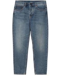Carhartt - Newel Logo-Patch Straight-Leg Jeans - Lyst