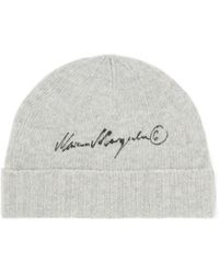 MM6 by Maison Margiela - Embroidered Logo Beanie Hat - Lyst