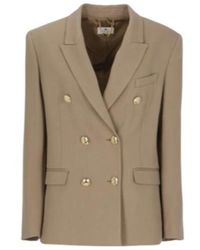Elisabetta Franchi - Gabardine Double-Breasted Jacket - Lyst