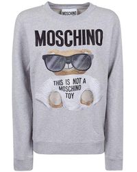 Moschino - Embroidered Sweater With Logo - Lyst