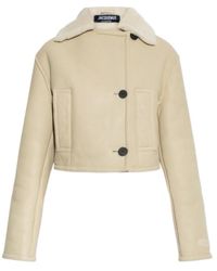 Jacquemus - Double Breasted Shearling Coat - Lyst