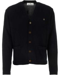 Vivienne Westwood - Orb Embroidered Buttoned Cardigan - Lyst