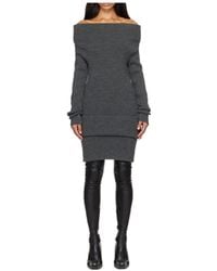 Jean Paul Gaultier - Off-The-Shoulder Knit Dress - Lyst
