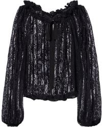 Patou - Lace Long-Sleeved Blouse - Lyst