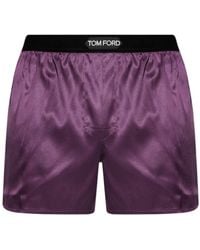 Tom Ford - Logo-Waist Silk Boxers - Lyst