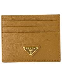 Prada - Saffiano Leather Card Holder - Lyst