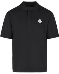 Moncler - Logo Patch Short-Sleeved Polo Shirt - Lyst