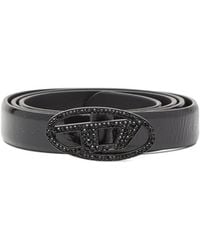 DIESEL - Oval-D Logo Buckle Belt - Lyst