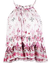 Isabel Marant - Graphic-Print Cropped Blouse - Lyst