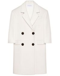 Givenchy - Double Breasted Mid-Length Coat - Lyst