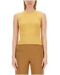Fabiana Filippi - Sequin-Embellished Ribbed-Knit Tank Top - Lyst