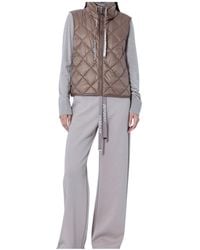 Max Mara - Quilted Gilet With High Neck - Lyst
