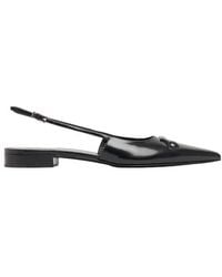 Marni - 10Mm Leather Slingback Flats - Lyst