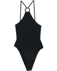 Hunza G - Jasmine Tonal Hoop Swimsuit - Lyst