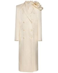 Magda Butrym - Double-Breasted Floral Appliqué Coat - Lyst