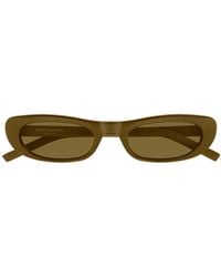Saint Laurent - Oval-Frame Sunglasses - Lyst