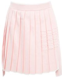 Thom Browne - Asymmetric Hem Mini Pleated Skirt - Lyst
