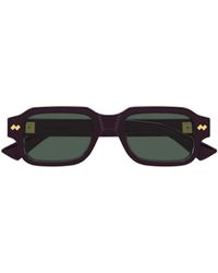 Bottega Veneta - Eyewear Rectangle Frame Sunglasses - Lyst