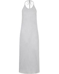 James Perse - Linen Midi Dress - Lyst