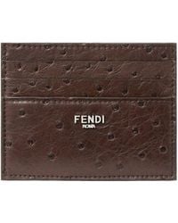 Fendi - Ostrich Card Holder - Lyst