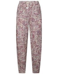 Isabel Marant - Isabel Marant Étoile Printed Drawstring Trousers - Lyst