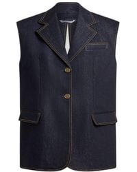 Etro - Lurex Denim Vest - Lyst