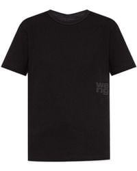 T By Alexander Wang - T-Shirt With Round Neck And Short Sleeves - Lyst