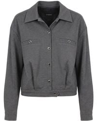 Pinko - Pleated-Detail Button Jacket - Lyst