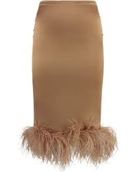 GIUSEPPE DI MORABITO - Feather Trim Skirt - Lyst