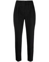 Brunello Cucinelli - Cropped Pleated Trousers - Lyst