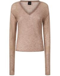 Pinko - V-Neck Knitted Jumper - Lyst