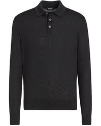ZEGNA - Long-Sleeved Polo Shirt - Lyst