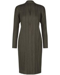 Pleats Please Issey Miyake - Pleats Please Issey Miyake V-Neck Pleated Jacket - Lyst