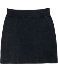 Alexander Wang - Ribbed Logo-Embossed Skirt - Lyst