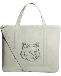 Maison Kitsuné - Maison Kitsuné Fox Head Xl Tote Bag - Lyst
